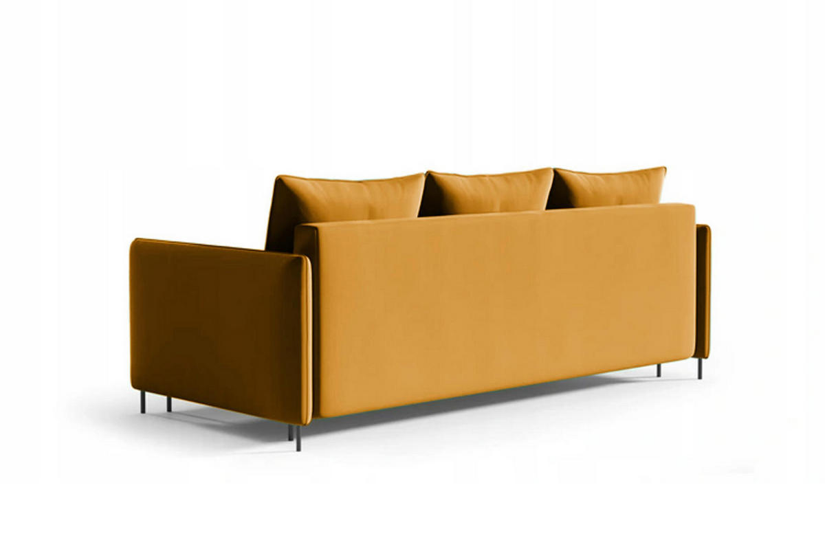SCHLAFSOFA Belis in Gelb - Gelb, Holzwerkstoff/Textil (216/95/100cm) - Bettso