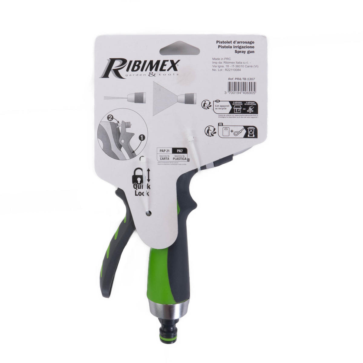 GARTENSCHLAUCHDÜSE Ribimex - Grün, Kunststoff (35/275/147cm)