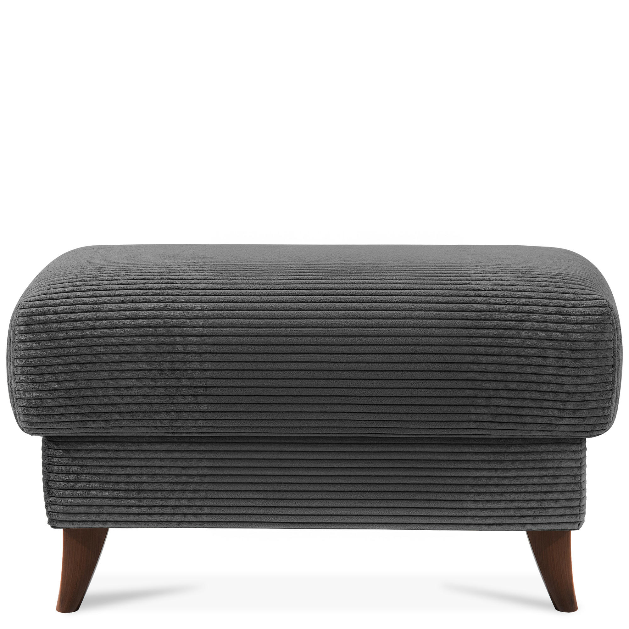 HOCKER GUSTAVO II, Dunkelgrau - Dunkelgrau/Braun, Holz/Holzwerkstoff (92/49/92cm) - KONSIMO®