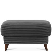 HOCKER GUSTAVO II, Dunkelgrau - Dunkelgrau/Braun, Holz/Holzwerkstoff (92/49/92cm) - KONSIMO®