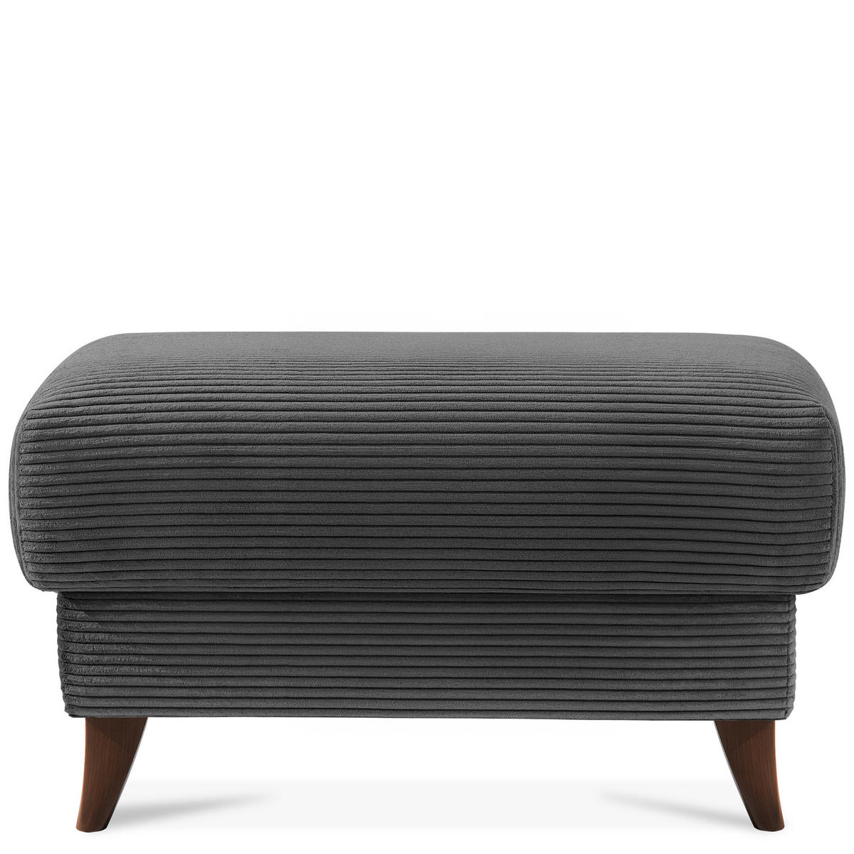 HOCKER GUSTAVO II, Dunkelgrau - Dunkelgrau/Braun, Holz/Holzwerkstoff (92/49/92cm) - KONSIMO®