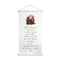POSTER aus Stoff 60x120 cm Spruch Weihnachten - Weiß, Textil (60/120/2cm) - artissimo