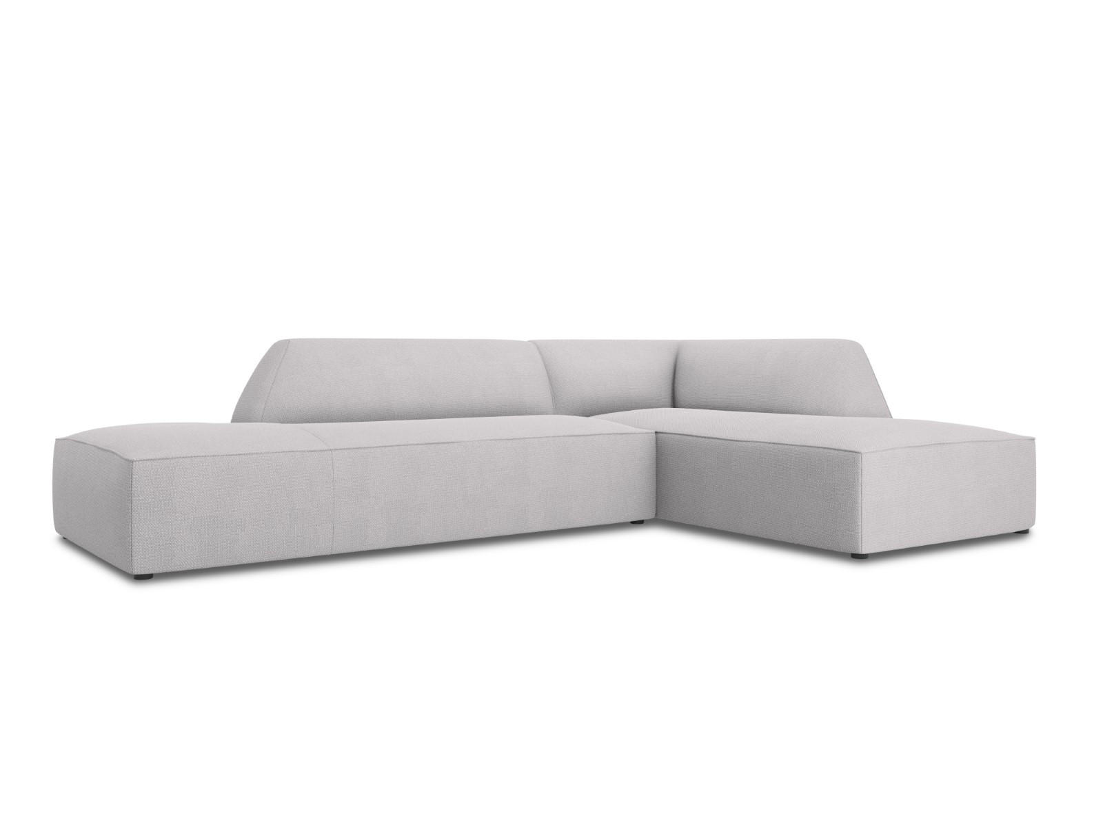 ECKSOFA rechts Ruby aus strukturiertem Stoff hellgrau 4 Sitzplätze - Hellgrau, Textil (180/273cm) - Micadoni