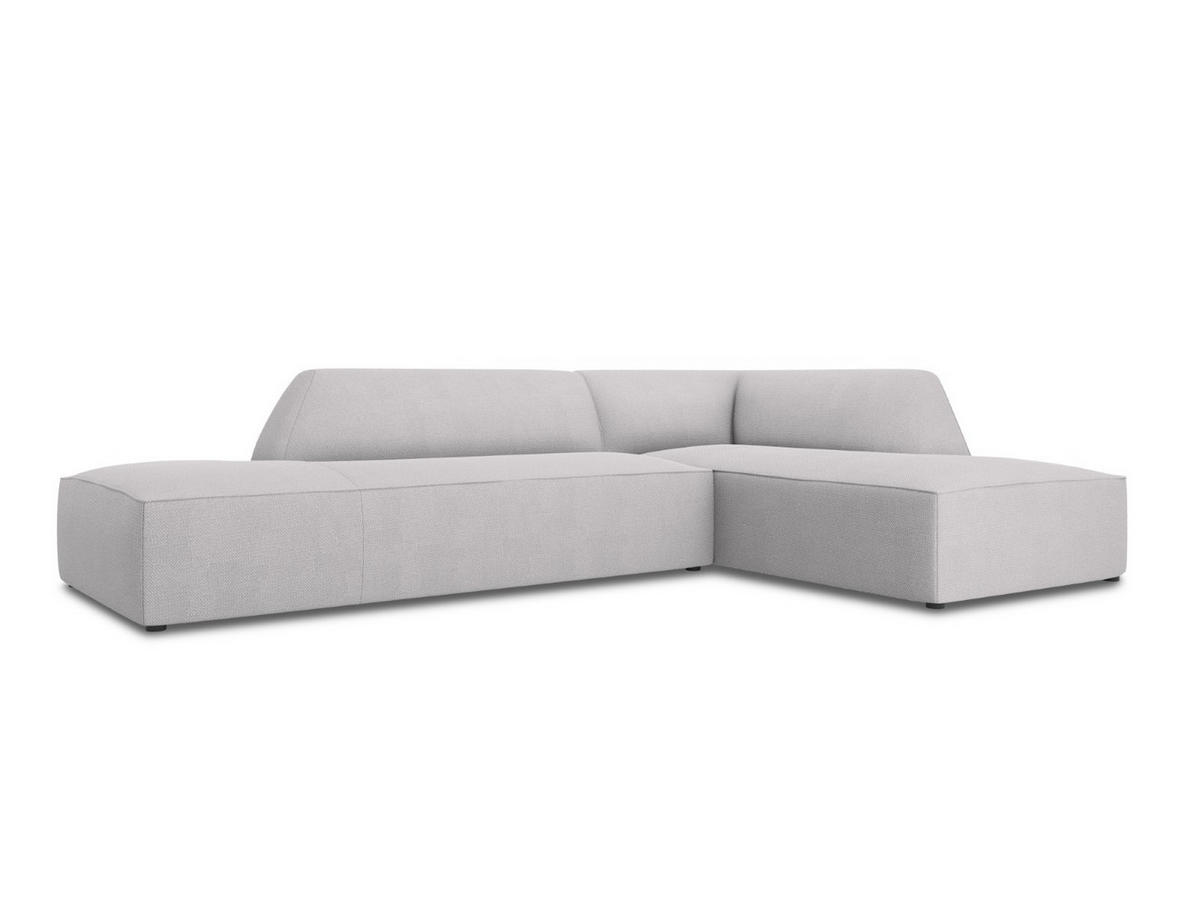 ECKSOFA rechts Ruby aus strukturiertem Stoff hellgrau 4 Sitzplätze - Hellgrau, Textil (180/273cm) - Micadoni