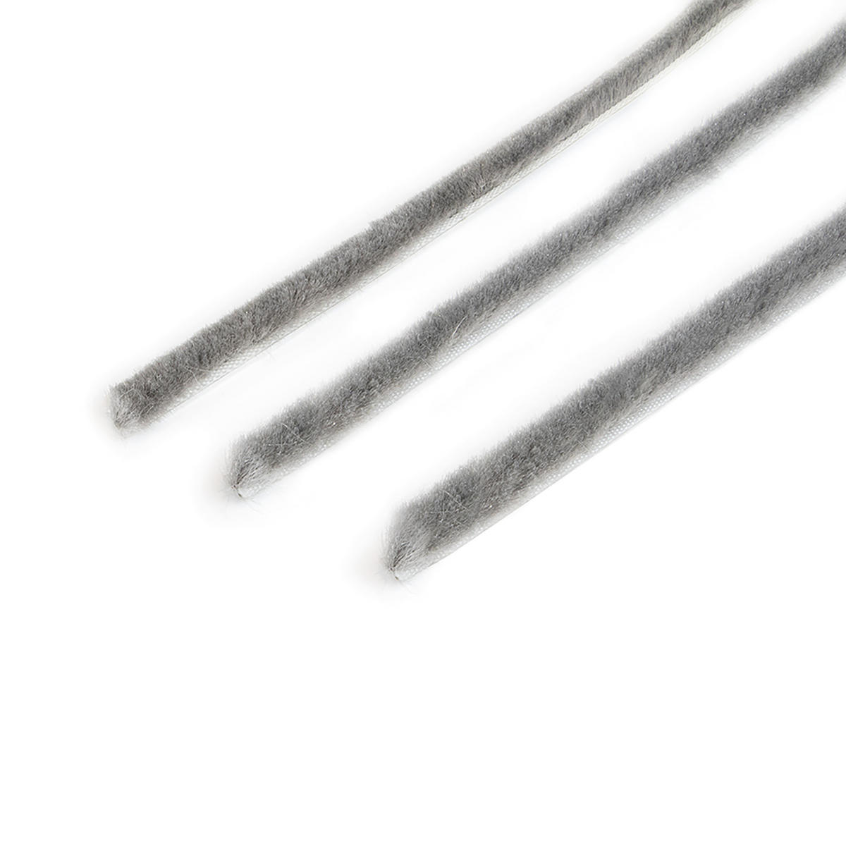 SELBSTKLEBENDER ABDICHTUNGSSTREIFEN mit Bürste, Höhe 17mm, 10-Meter-Rolle, Grau - Grau, Kunststoff (0.71/2/1000cm) - EMUCA