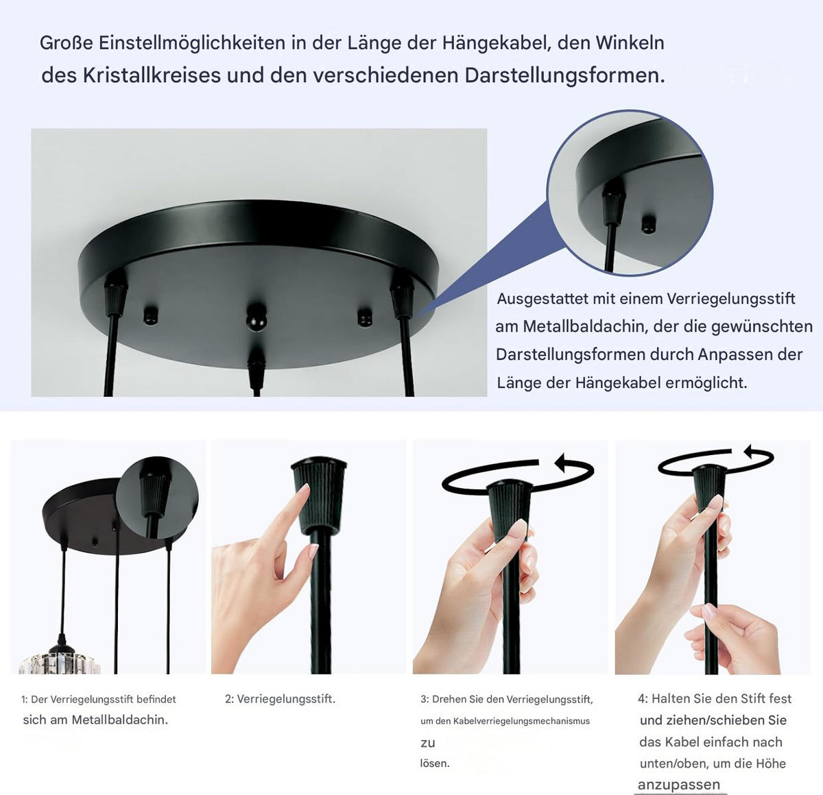PENDELLEUCHTE Schwarz Modern 3-flammig, Kristall Innenleuchte - Schwarz, Naturmaterialien (15/13/50cm) - Weltevree