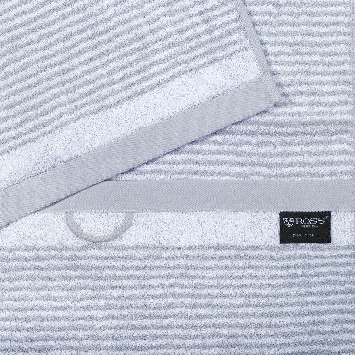 FROTTIERSET Stripes 6-teilig - Hellgrau, Textil (50/100cm) - Ross