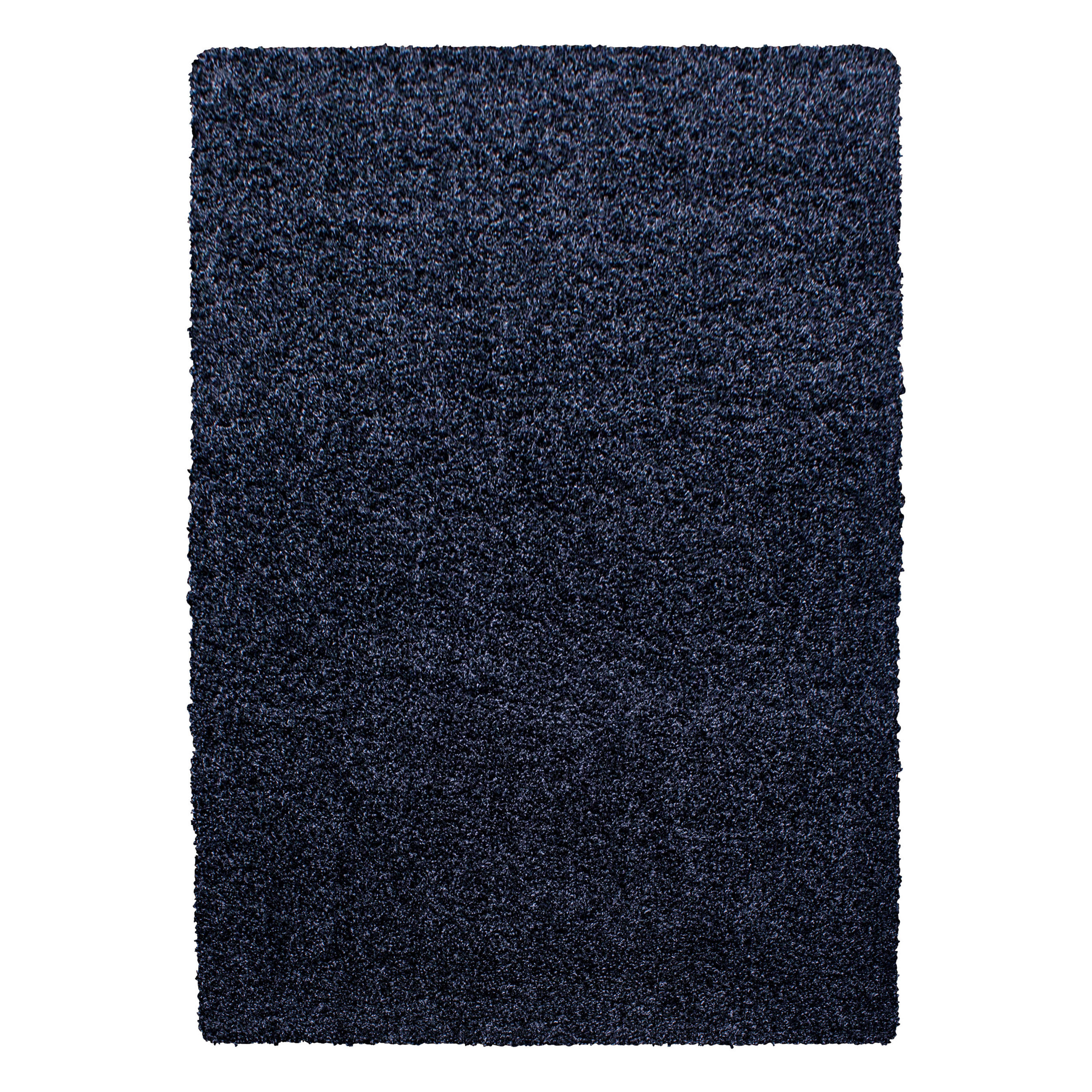 TEPPICH Hochflor Unifarben Polypropylen Wohnzimmer Shaggy Marineblau Rechteckig 140x200 - Blau, Textil (140/200cm) - KADIMA DESIGN