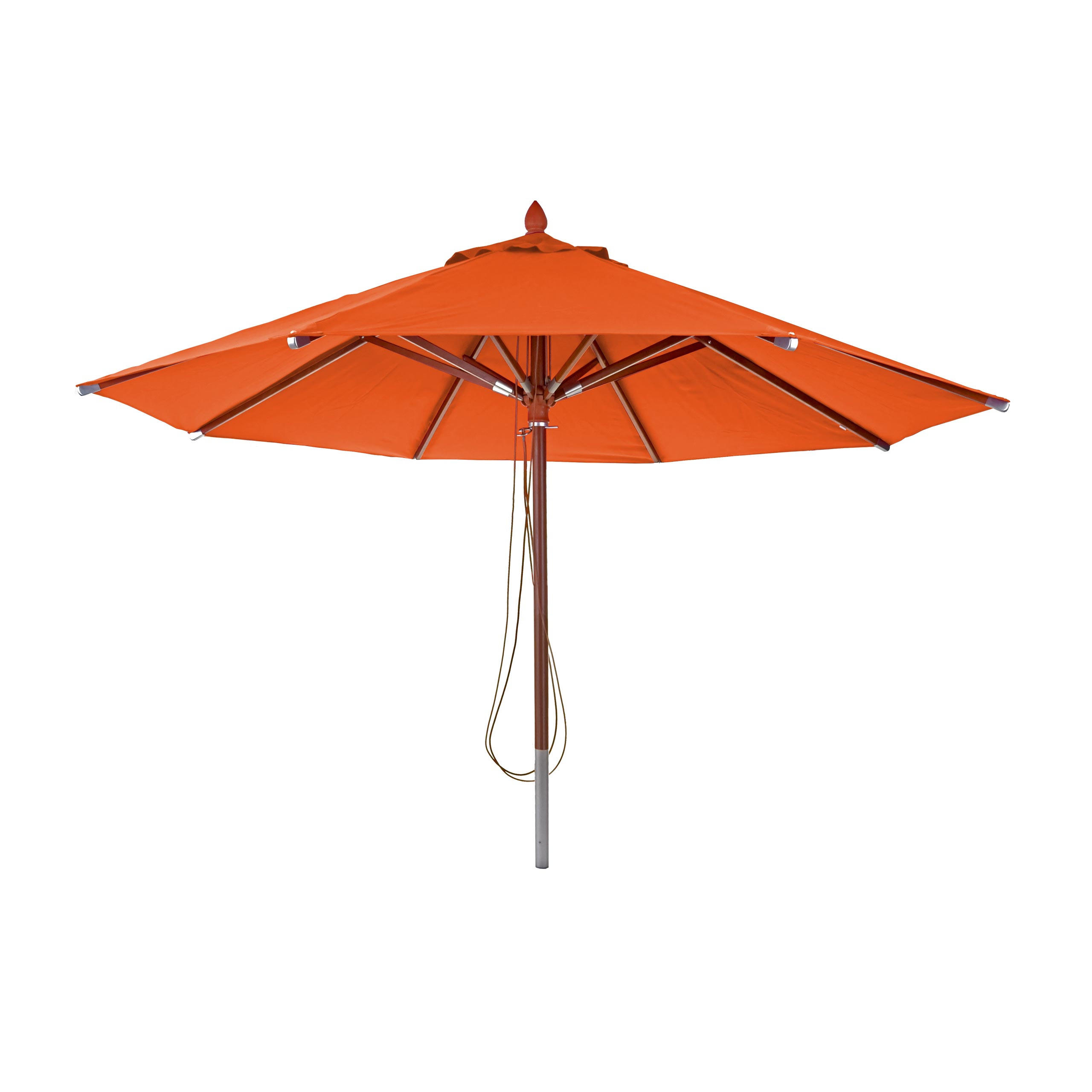 GASTRONOMIE SONNENSCHIRM RUND Orange - Orange, Holz (400/400cm) - MCW
