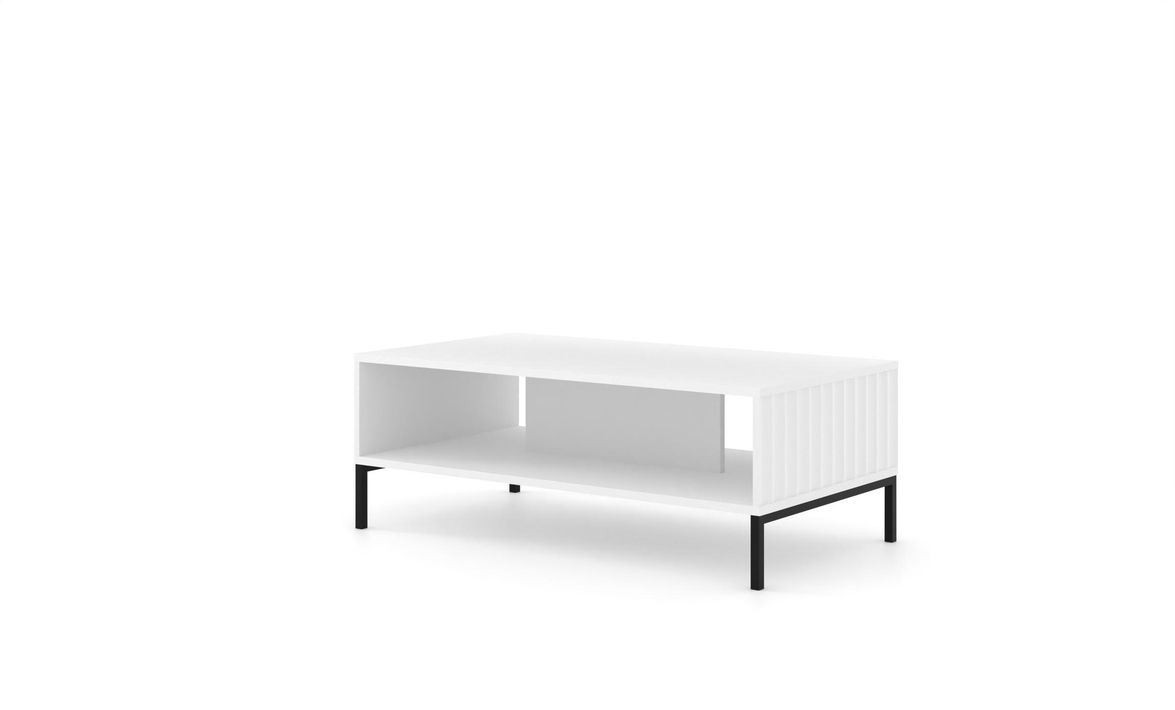 Raumhirsch Furniture Couchtisch Weiß, Schwarz 90x43x60 cm