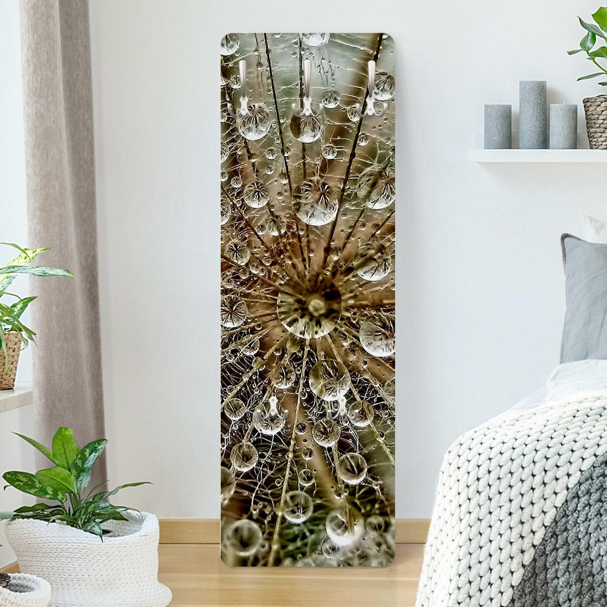 WANDGARDEROBE - Pusteblume im Herbst 34/105 cm - Beige, Holzwerkstoff (34/105/1.6cm) - Bilderwelten