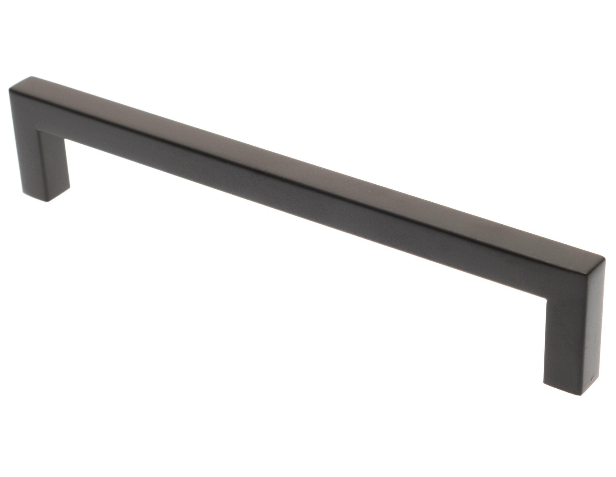 MÖBELGRIFF BA 160mm Küchengriff Schwarz matt Schrankgriff schmal Türgriff eckig - Schwarz, Metall (1/3.2/17cm) - Livingpoint24