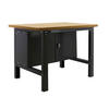 WERKBANK BUFFALO WOOD mit Schrank | HxBxT 87x120x75cm | Traglast 600kg | Anthrazit - Anthrazit, Metall (120/87/75cm) - PROREGAL