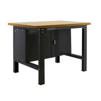 WERKBANK BUFFALO WOOD mit Schrank | HxBxT 87x120x75cm | Traglast 600kg | Anthrazit - Anthrazit, Metall (120/87/75cm) - PROREGAL