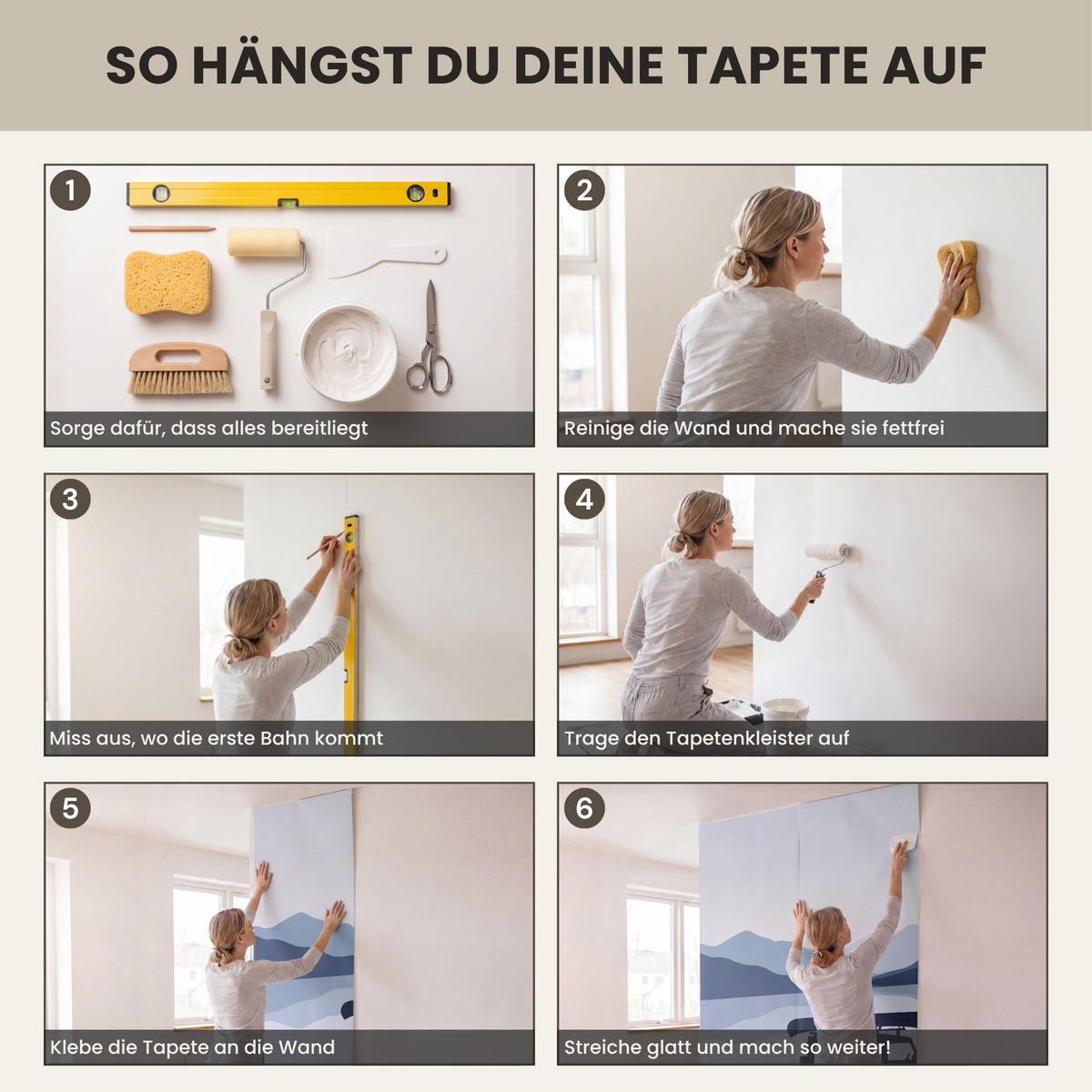 KINDERTAPETE - Auto - See - Berge - Blau - 280x280 cm - Blaugrau, Papier (280/280cm) - OnlyWow