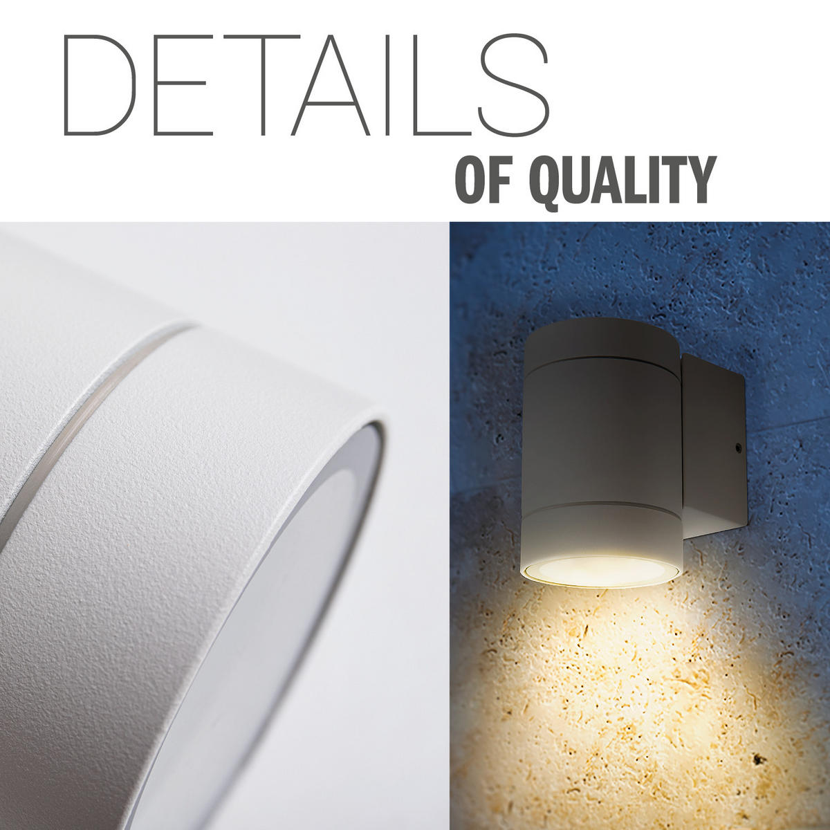 AUSSENLEUCHTE Lusiwa - Weiß, Metall (9.6/9.6/6.5cm) - Paco Home