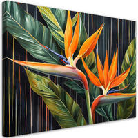 WANDBILD blätter pflanzen botanik - Grün, Textil (60/40cm) - Feeby