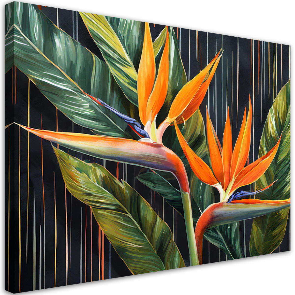 WANDBILD blätter pflanzen botanik - Grün, Textil (60/40cm) - Feeby