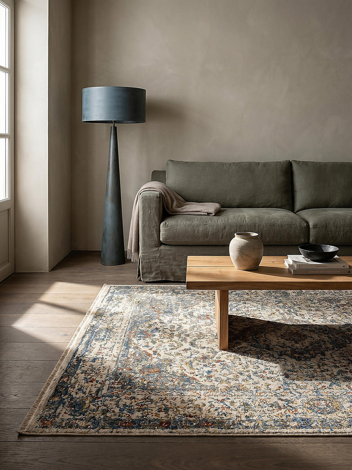 TEPPICH ADUR, im Vintage-Stil, Erdtöne-Bunt, 200 x 300 cm - Multicolor, Textil (200/300cm) - KADIMA DESIGN