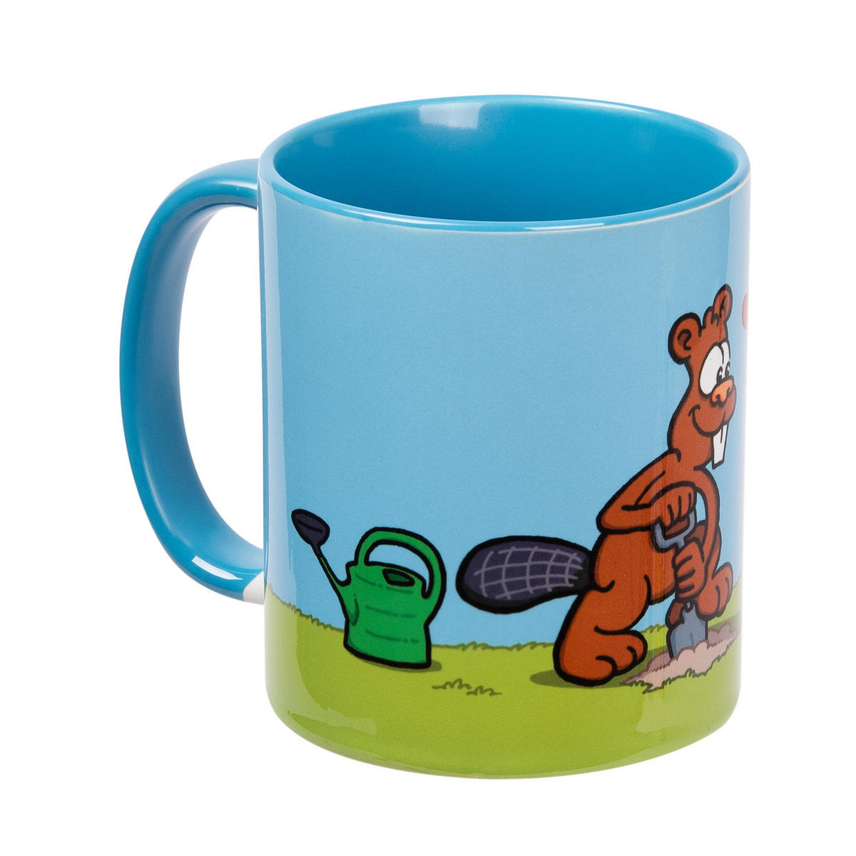 KAFFEEBECHER Ralph Ruthe Biber & Baum Buddeltasse Blau 320 ml - Multicolor, Keramik (0.32L) - United Labels