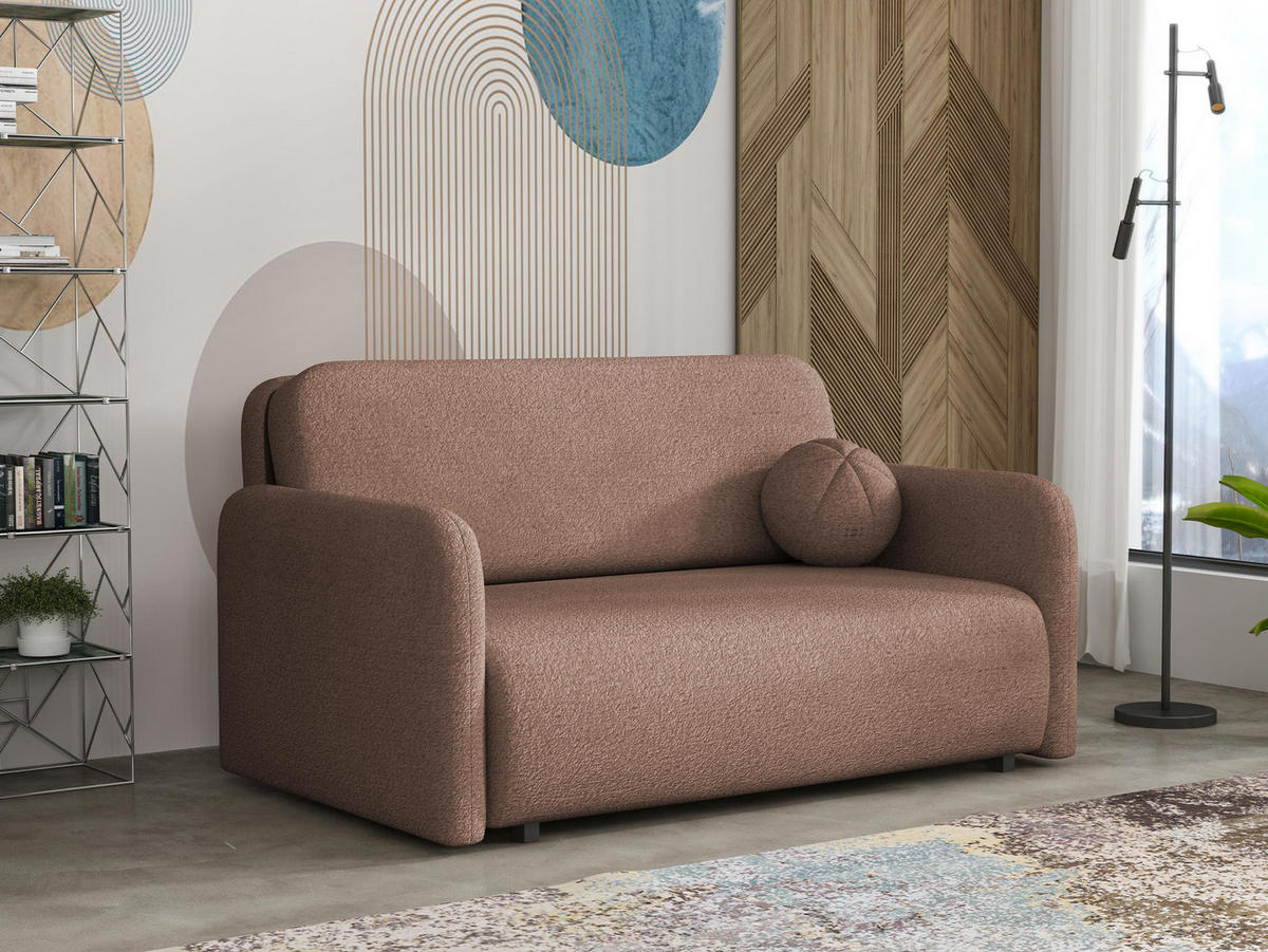 SCHLAFSOFA Viva Sun III - Schwarz/Braun, Holz/Textil (150/85/103cm) - MIRJAN24
