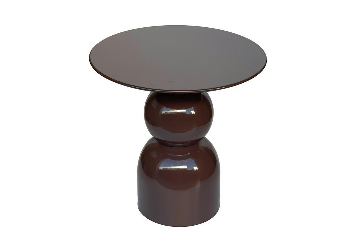 BEISTELLTISCH Wes - Braun - 52.5/49.5/49.5 cm - Braun, Metall (49.5/49.5/52.5cm) - Livingfurn