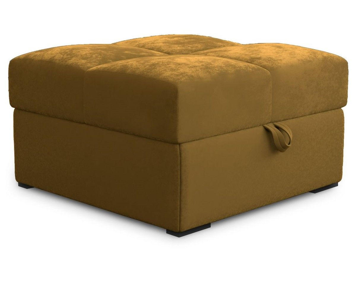 MASSENO Taburet MIZA, Puf, Žlutá - žlutá, kompozitní dřevo (65/38/65cm) - MASSENO