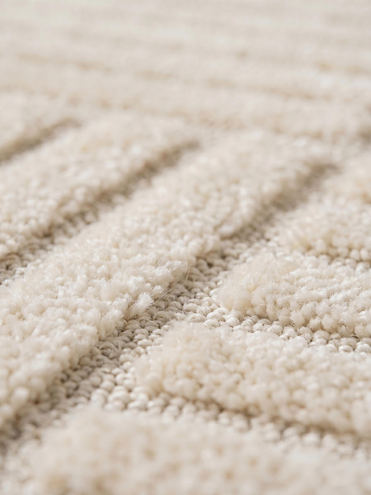 TEPPICH Hochflor RIGI in Creme, mit Cord-Streifen-Patchwork, 240 x 340 cm - Beige, Textil (340/240cm) - KADIMA DESIGN