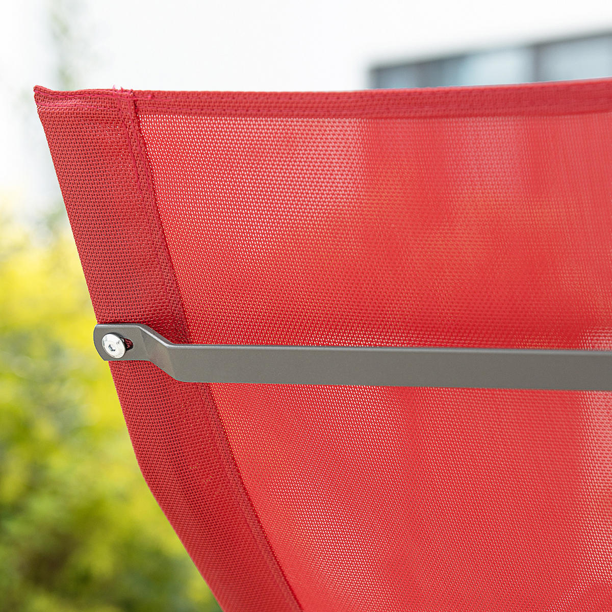 SONNENLIEGE Rot - Rot, Metall (145/85/57cm) - SoBuy