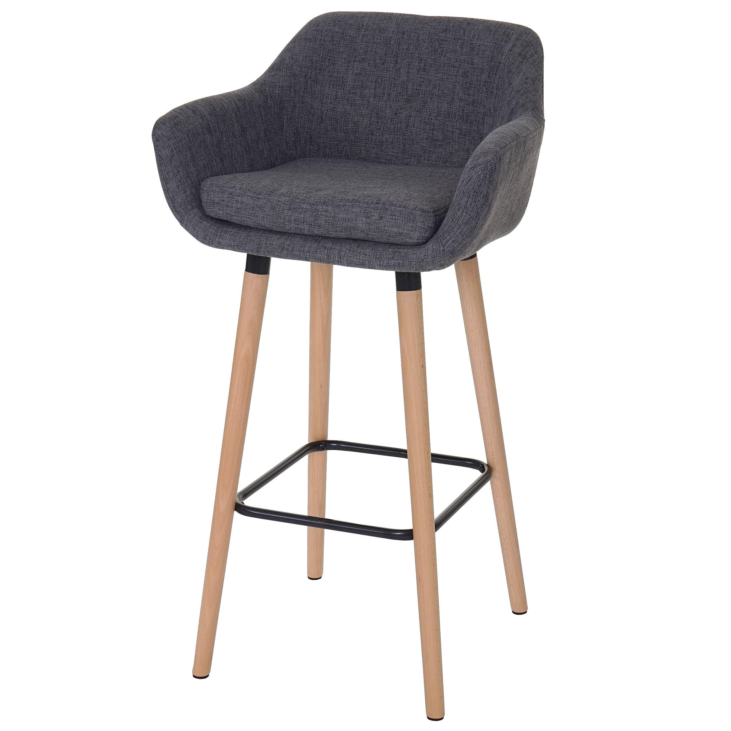 Thumbnail - MCW Barhocker, Grau, Textil, 53x99x45 cm, Esszimmer, Barmöbel, Barhocker