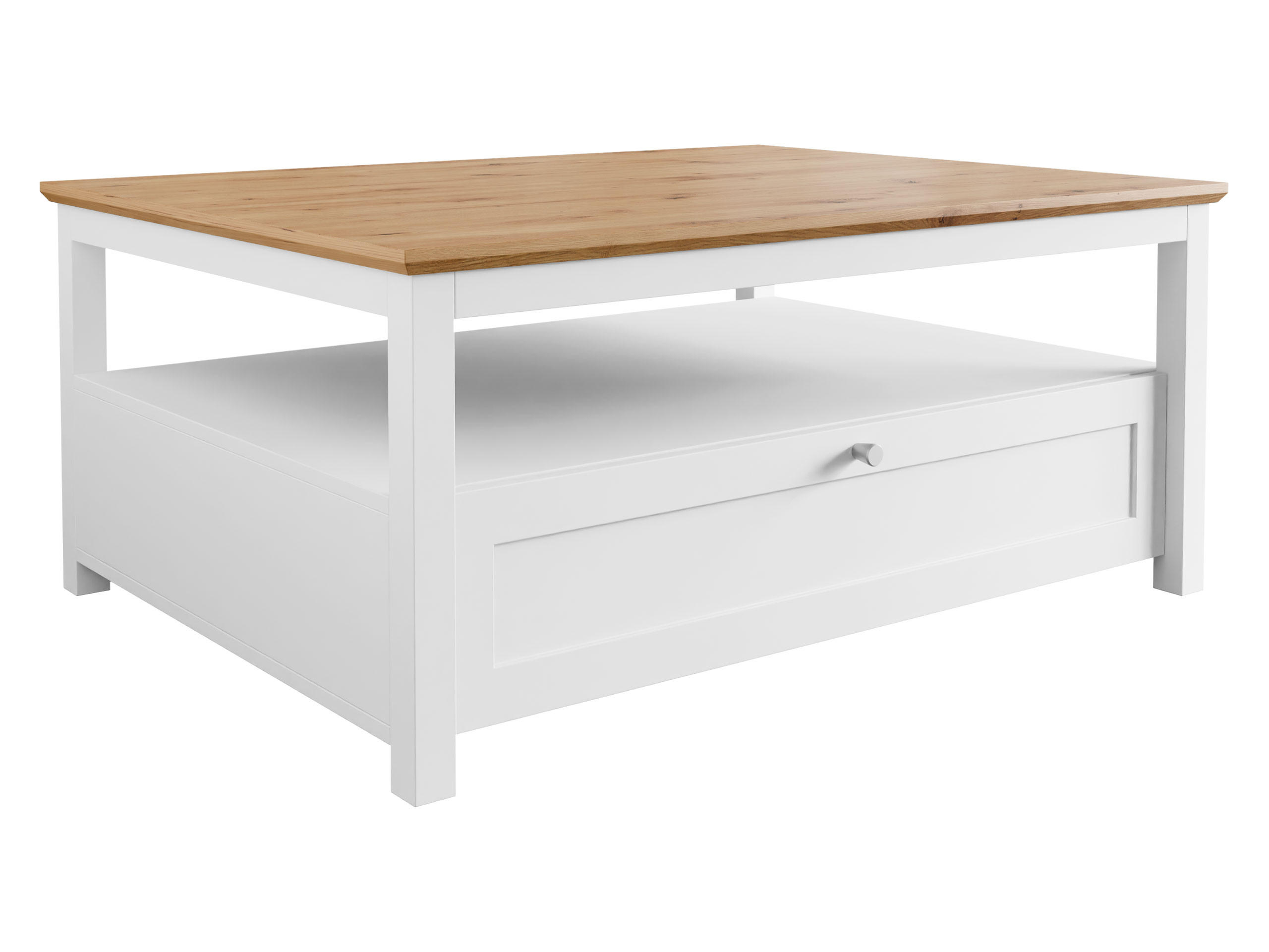 COUCHTISCH Gacoris 1SZ - Hellgrau/Weiß, Holzwerkstoff/Kunststoff (80/108/46cm) - MIRJAN24