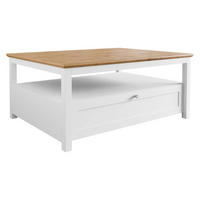 COUCHTISCH Gacoris 1SZ - Hellgrau/Weiß, Holzwerkstoff/Kunststoff (80/108/46cm) - MIRJAN24