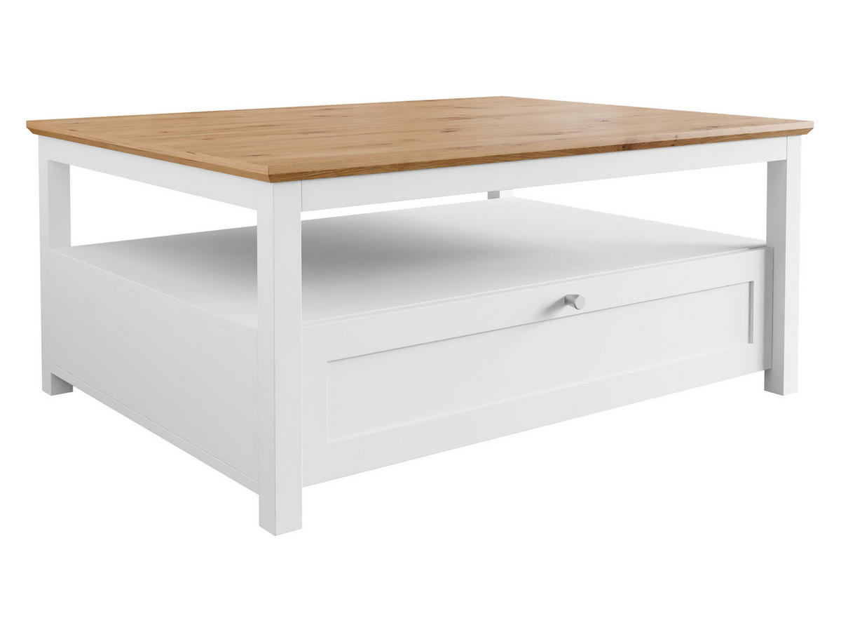 COUCHTISCH Gacoris 1SZ - Hellgrau/Weiß, Holzwerkstoff/Kunststoff (80/108/46cm) - MIRJAN24