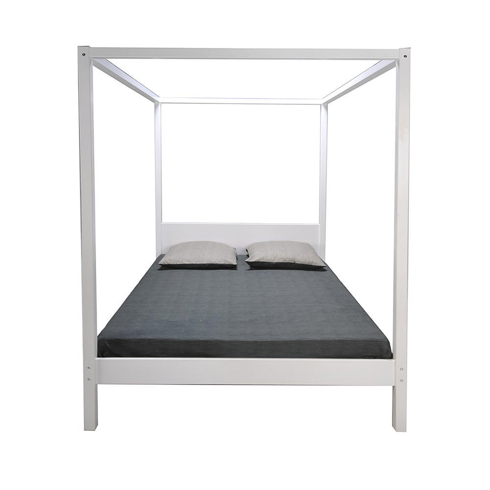 HIMMELBETT ROMANCE / Bett 140x190 - Weiß - Weiß, Holzwerkstoff (140/190cm) - Weber Industries