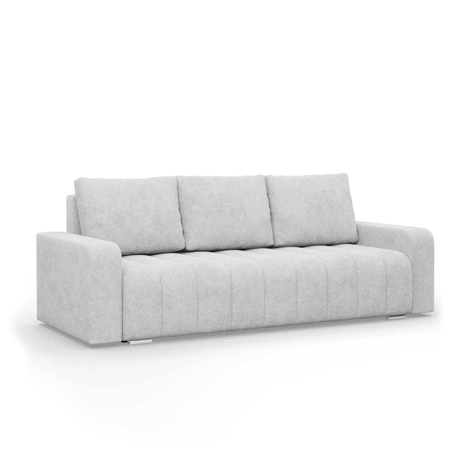 SOFA 3-SITZER MIT SCHLAFFUNKTION ABRIELLE Grau - Grau, Textil (97/87/227cm) - Mebligo