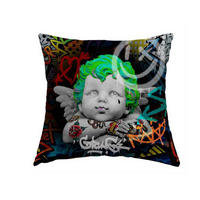 WENDE-KISSENHÜLLE POP-Art Cuipdo 45/45 cm - Multicolor/Schwarz, Textil (45/45cm) - beties Heimtextil