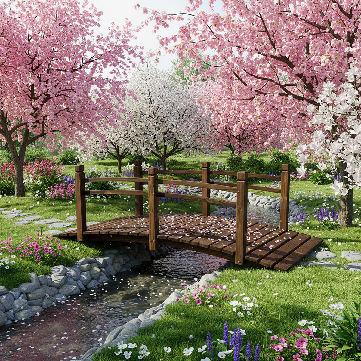 ZÁHRADNÝMOST - hnedá, drevo (72/185/58cm) - Relaxdays