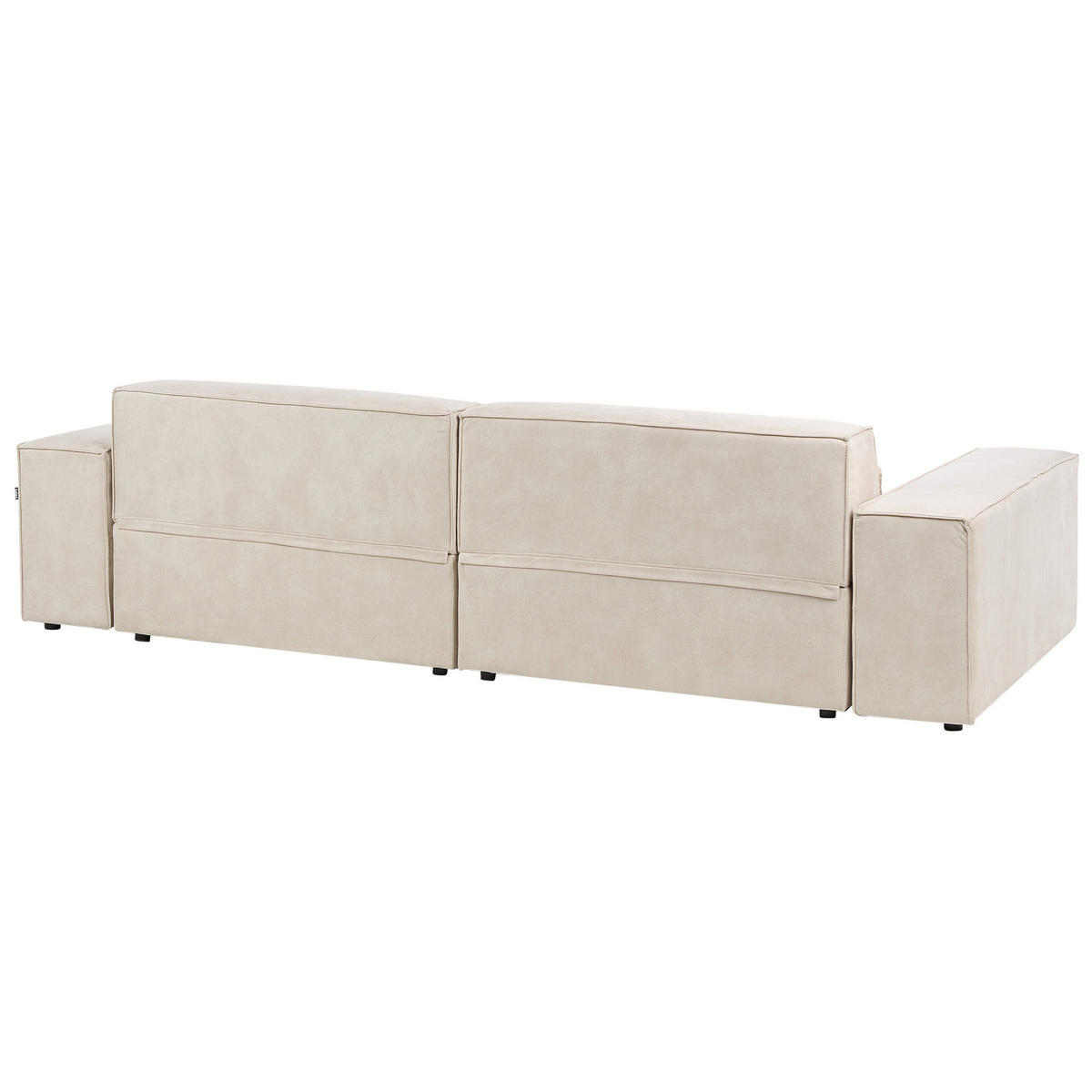 CANAPEA 2 LOCURI catifea bej deschisă Hellnar - bej, material textil (262/70/126cm) - Beliani