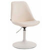 DREHSTUHL Lederlook creme - Creme/Weiß, Textil/Metall (48/76/57cm) - CLP
