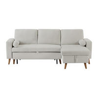 SCHLAFSOFA - 4 Personen - stoff - beige Kori - Beige, Holz/Textil (225/88/146cm) - Vente-Unique