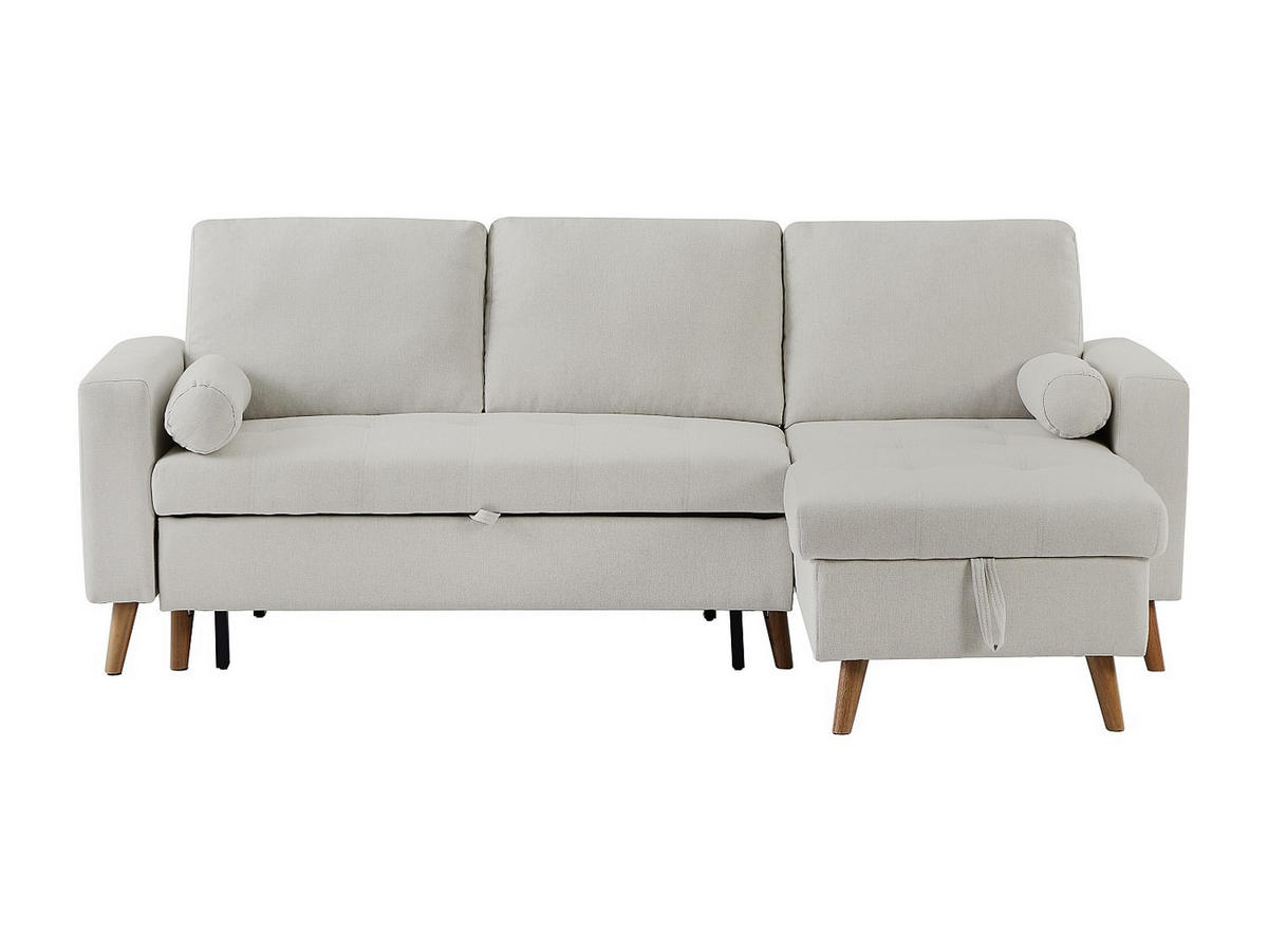 SCHLAFSOFA - 4 Personen-Sitzer - Stoff - Beige - - Beige, Textil (225/88/146cm) - Vente-Unique