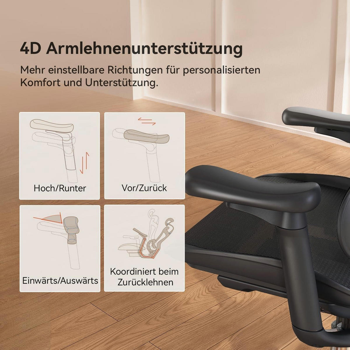 BÜROSTUHL Doro C300 Schwarz mit Lordosenstütze - Schwarz, Textil (59/77/39cm)