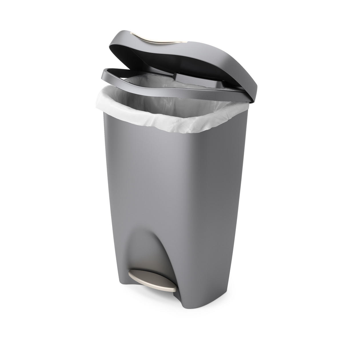 ABFALLEIMER Brim, Grau - Grau, Kunststoff (43/33/64cm)