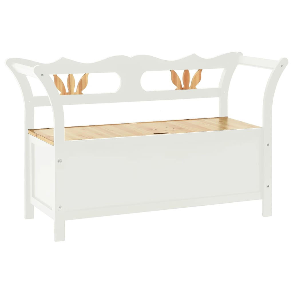 XXXLutz Sitzbank Weiß, Braun 107x75.5x45 cm