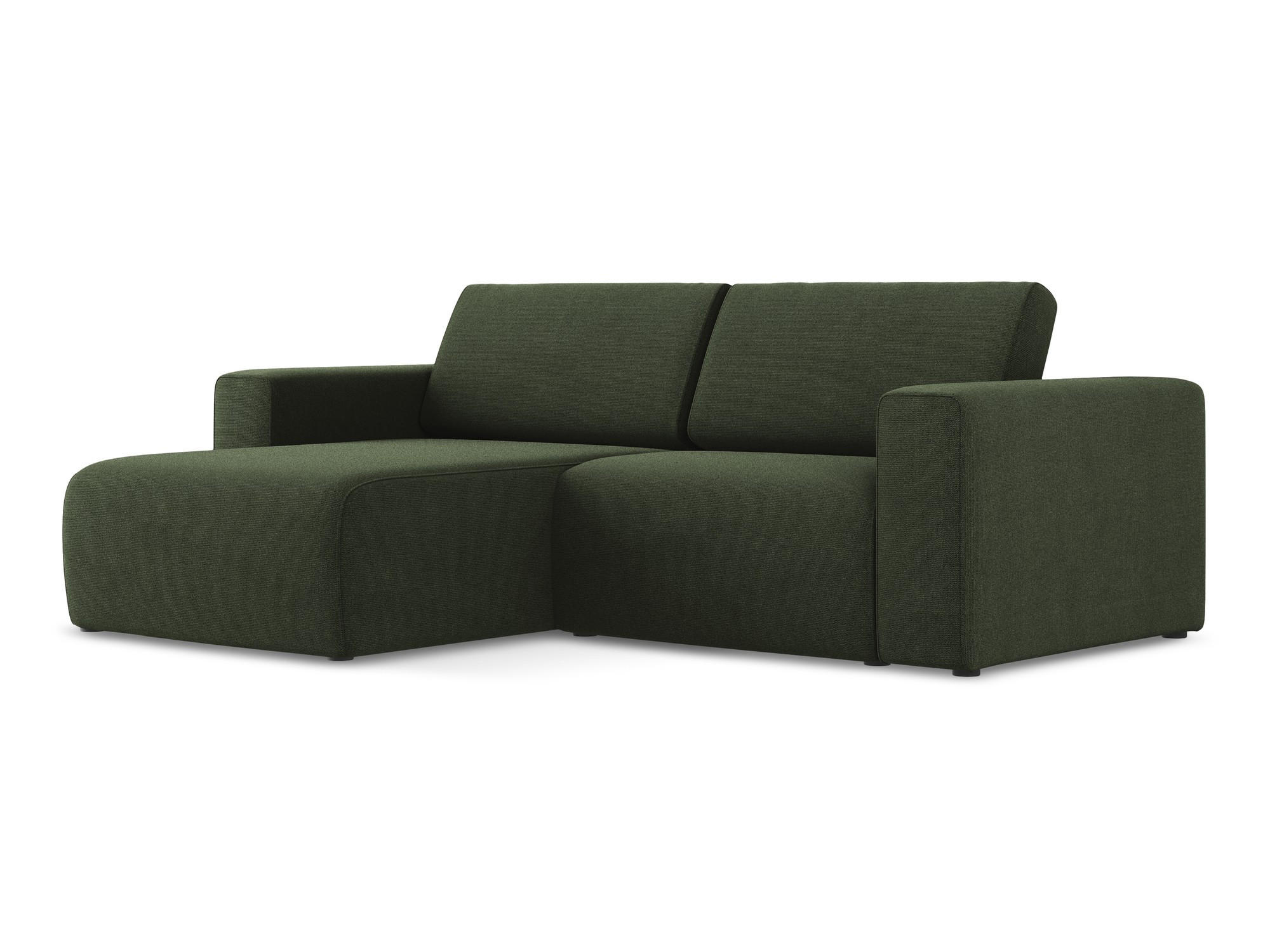 ECKSOFA Links Strukturstoff Stoff Grün - Blau/Schwarz, Kunststoff/Textil (167/224cm) - Makamii