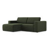 ECKSOFA Links Strukturstoff Stoff Grün - Blau/Schwarz, Kunststoff/Textil (167/224cm) - Makamii