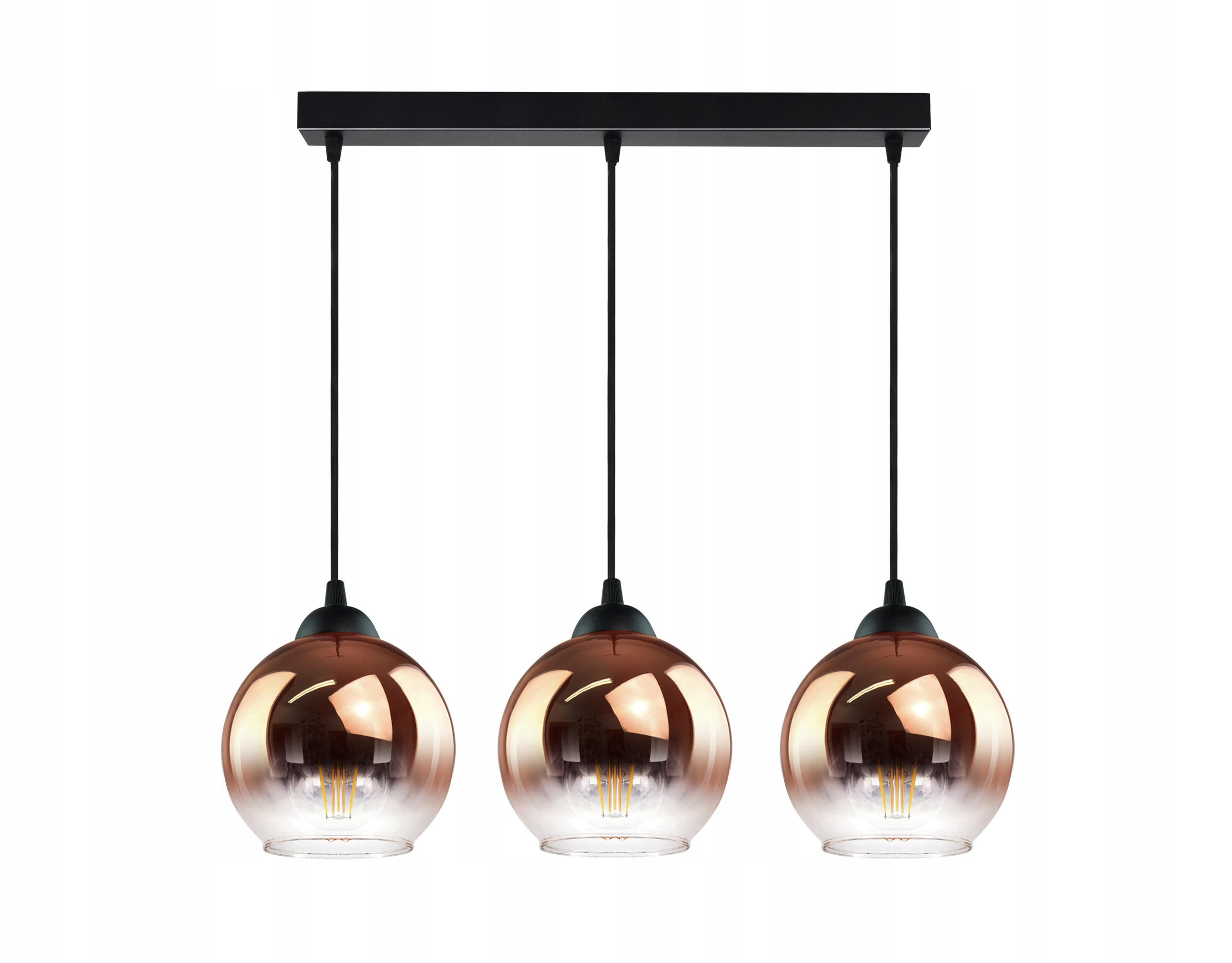 kiki design Pendelleuchte Schwarz, Transparent, Kupfer, Gold 60x80x15 cm