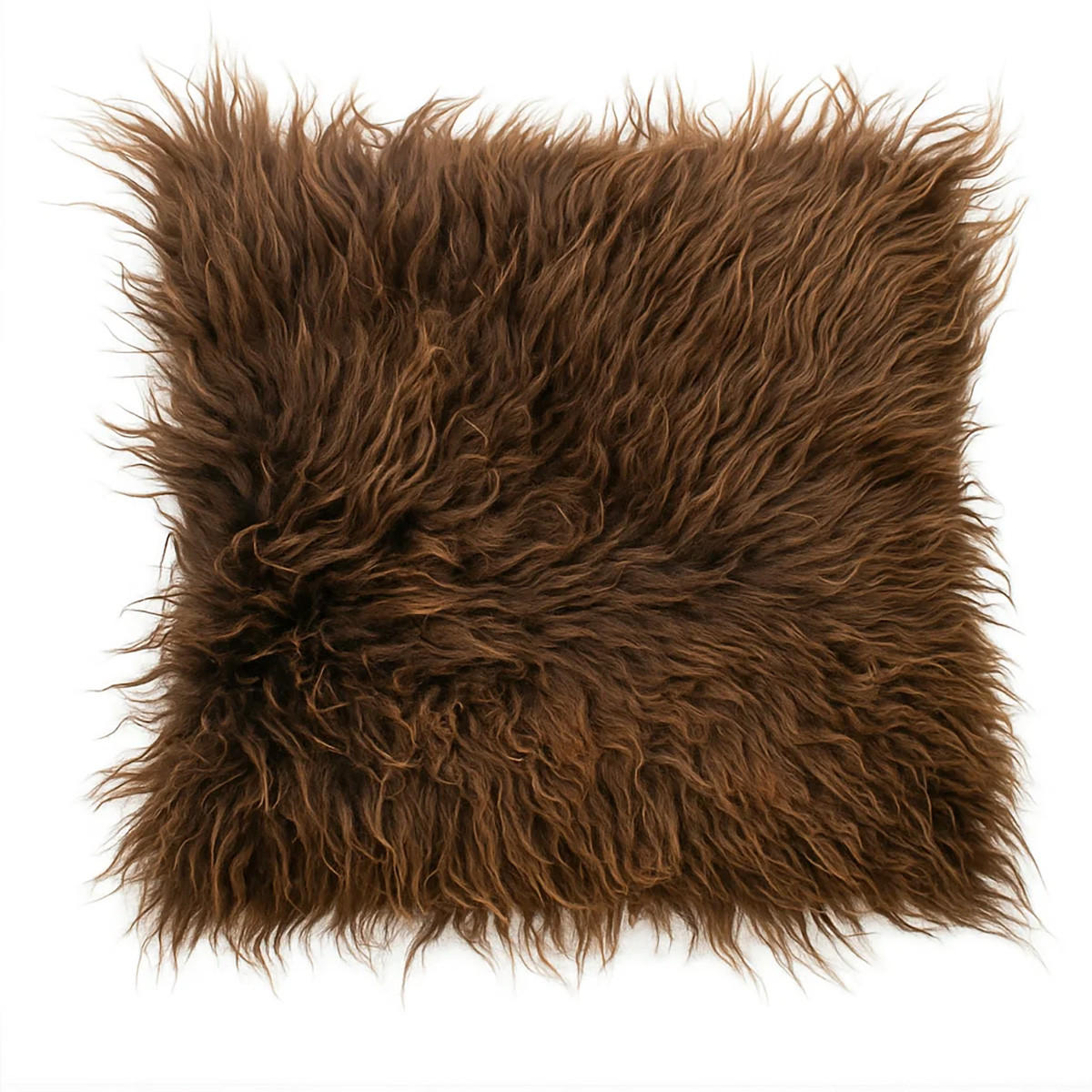 SITZKISSEN Stuhlauflage aus echtem Schaffell, Natur, Leinenstoff, 40 cm - Braun, Fell (40/40cm) - Provellus