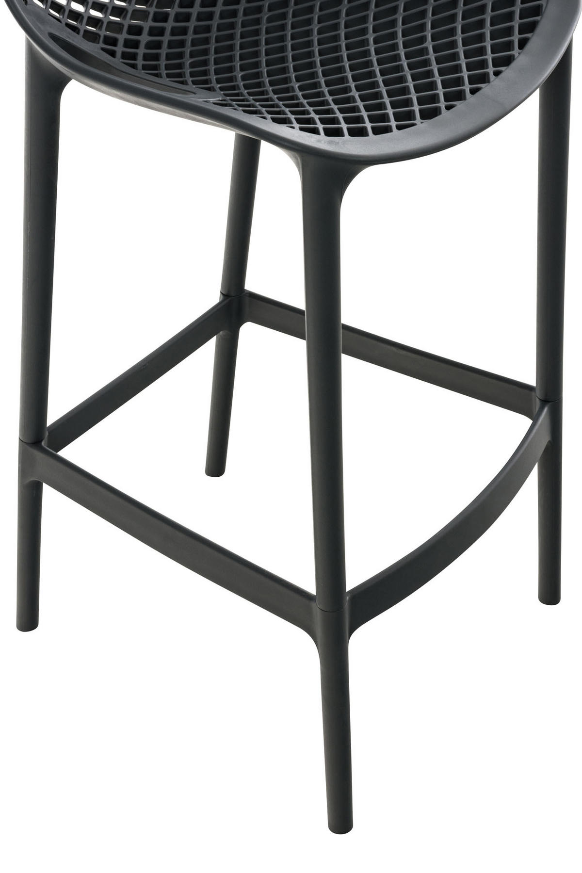 BARHOCKER 2er Set Kunststoff dunkelgrau - Dunkelgrau, Kunststoff (45/105/53cm) - CLP