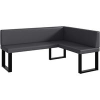 ECKBANK ERIC_U - Grau, Leder (128/168cm) - Meblini